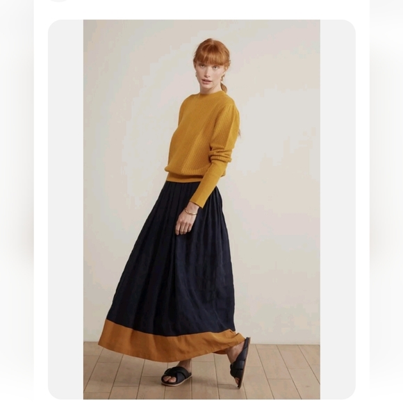 Anthropologie the odells colorblock maxi skirt